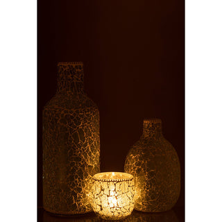 J-Line Glasvase Blau 43 cm – Hohe Design Blumenvase aus Glas für moderne Wohndekoration