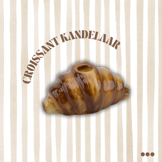 Croissant Kerzenhalter Braun – Keramik Kerzenständer im Croissant Design | Moderne Tischdeko & Wohnaccessoire