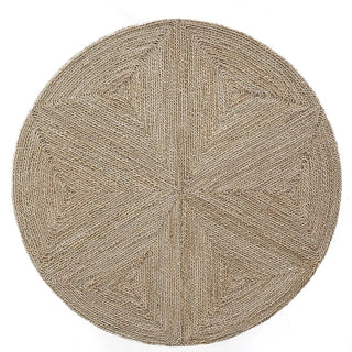 Sitz Pouffe aus Seegras – 100 cm, handgefertigt, Boho-Stil