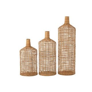 Rattan Bodenvase Braun 80 cm – Natürliche Design-Vase für stilvolles Wohnen | J-Line