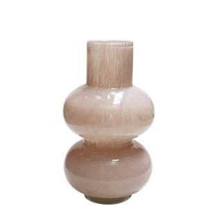 Handgefertigte Glasvase aus dickem Glas mit Luftblasen – Design Vase 35 cm