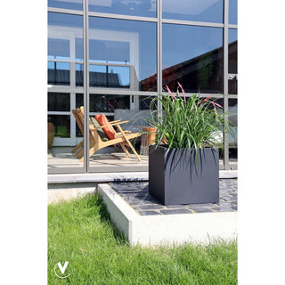 El Salvador Pflanzentopf Schwarz – Moderner Fiberstone Pflanztopf für Terrasse & Garten