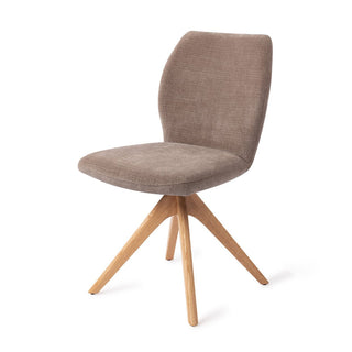 Jesper Home Ikata Esszimmerstuhl mit Eichenholzgestell – moderner Polsterstuhl in Blau, Beige & Braun