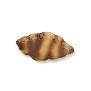 Croissant Dekoteller Braun – Servierteller & Deko Schale im Croissant Design | Modernes Wohnaccessoire
