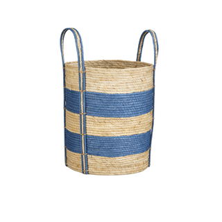 Aufbewahrungskorb Set Blau 3er – Geflochtene Körbe mit Griffen | Mica Decorations Brooklyn Körbe für Wohnzimmer, Kinderzimmer & Badezimmer