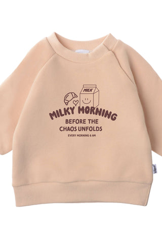 Mini Sweatshirt “Milky Morning” beige