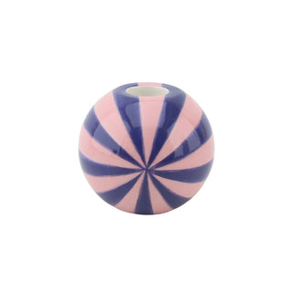 Candy Swirl Kerzenhalter – Bunter Kerzenhalter im Süßigkeiten-Design | Housevitamin - Pink/Violett - 10x10x10 cm