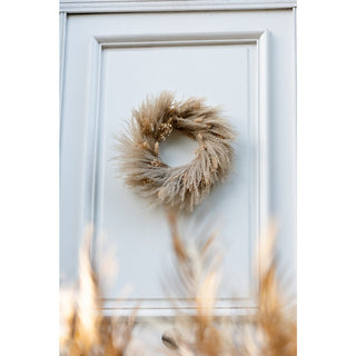 J-Line Deko-Kranz Rattan Braun Ø38 cm – Natürlicher Wand- & Türkranz