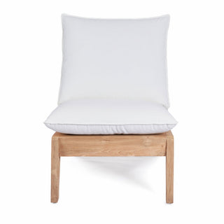 Lazy Seter Lounge Chair Weiß – Boho Einzelsessel aus recyceltem Teakholz