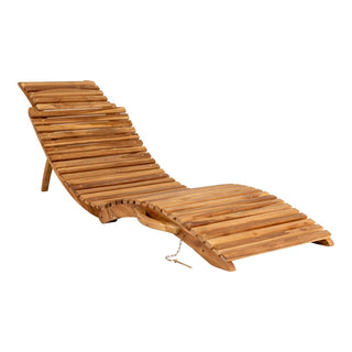 Arrieta Sonnenliege aus Teakholz – Moderne Outdoor Gartenliege in Naturholz, ergonomisch & wetterfest