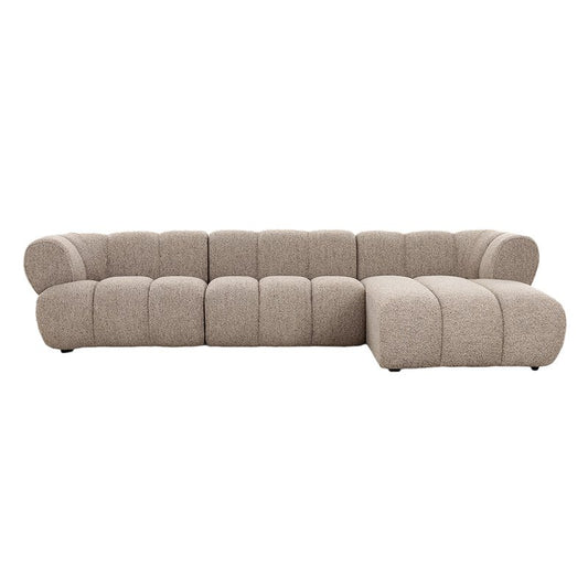 Sofa New York 4-Sitzer (rechte Lounge) Sand Boucle