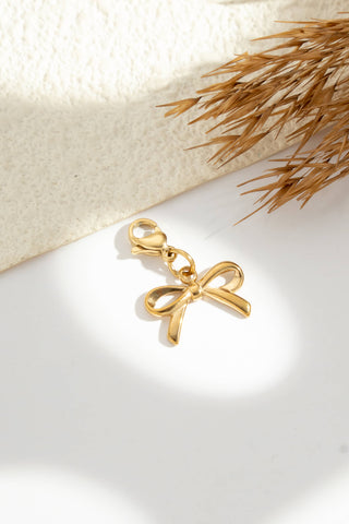 Eleganter Knoten-Charm aus Edelstahl, versilbert, vergoldet: Or jaune
