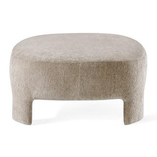 Ottomane Launo 81,5 cm – gepolsterter Hocker in Beige & Serpentine | Jesper Home