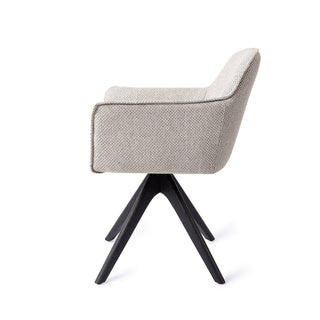 Jesper Home Hofu Esszimmerstuhl mit Eichenholzgestell – moderner Polsterstuhl Grau & Beige