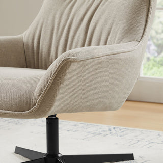 SalesFever Drehsessel Beige – Nachhaltiger Design-Polstersessel mit Drehfunktion & hohem Sitzkomfort