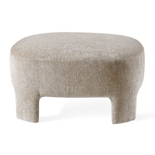 Ottomane Launo 81,5 cm – gepolsterter Hocker in Beige & Serpentine | Jesper Home