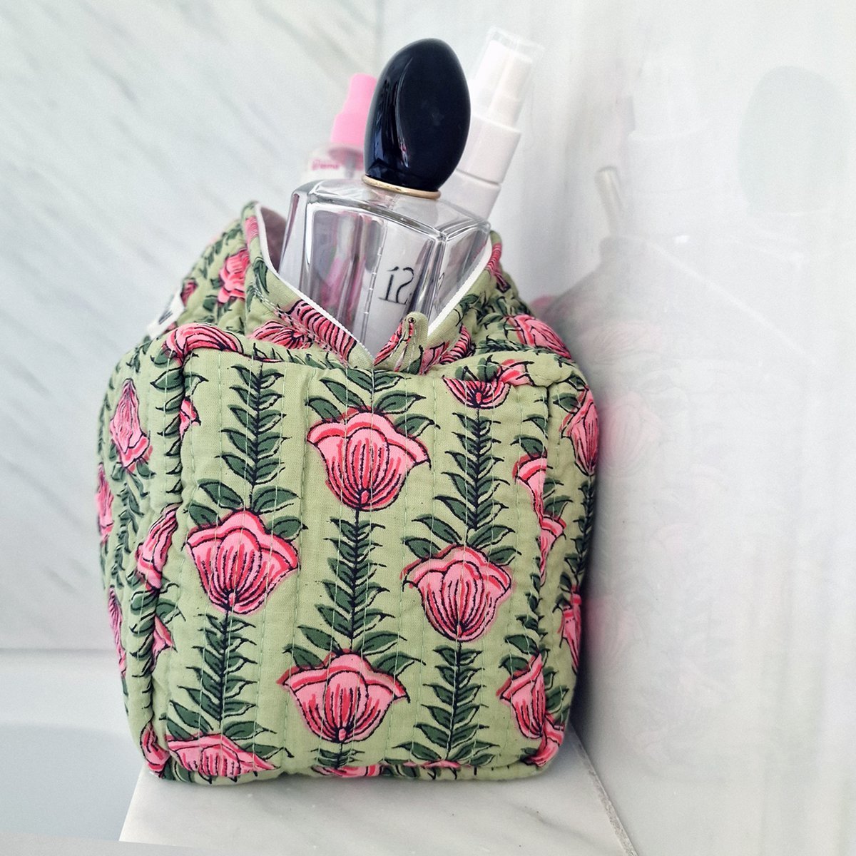 handgemachte Kosmetiktasche "Poppy Flower"