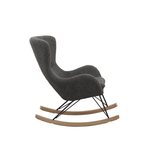 Schaukelstuhl Teddyfell Dunkelgrau