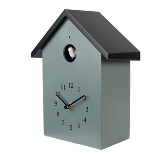 Clayre & Eef Kuckucksuhr Grün – Moderne Wanduhr mit Kuckucksruf | Design Wanduhr 26 cm