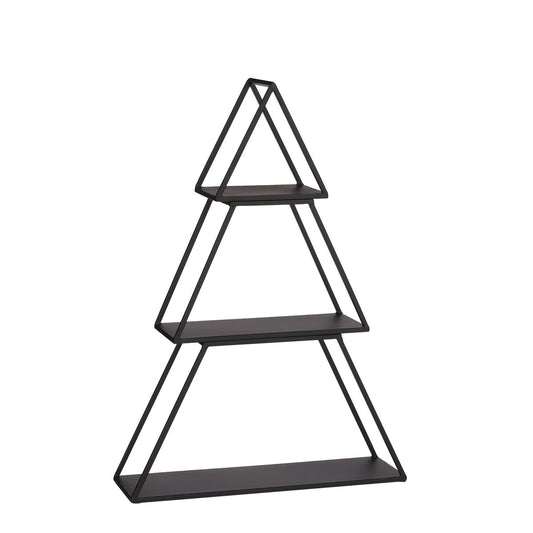 Dekoration Etagere Baum – 3 Schichten – L50 x B14 x H71 cm – Metall – Schwarz