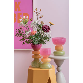 Glasvase „Funky Vibes“ Mehrfarbig – Moderne Statement Vase aus Glas