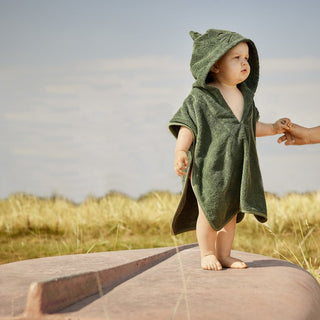Nuuroo Kinderponcho „Koala – Tea Leaf“ aus 100 % Bio-Baumwolle – weich, saugstark & tierisch süß