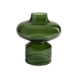 Vase | LUNNEL | grünes Glas | 19x21 cm