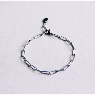 Stahl-D-Kettenarmband - Silber