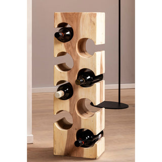 Weinregal Massivholz Braun weiß