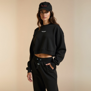 Crew Neck Sweat "GOOD ENOUGH FOR" - Grau Melange