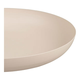 Rundes Metall Tablett Beige Ø30 cm – Modernes Dekotablett & Serviertablett im skandinavischen Design