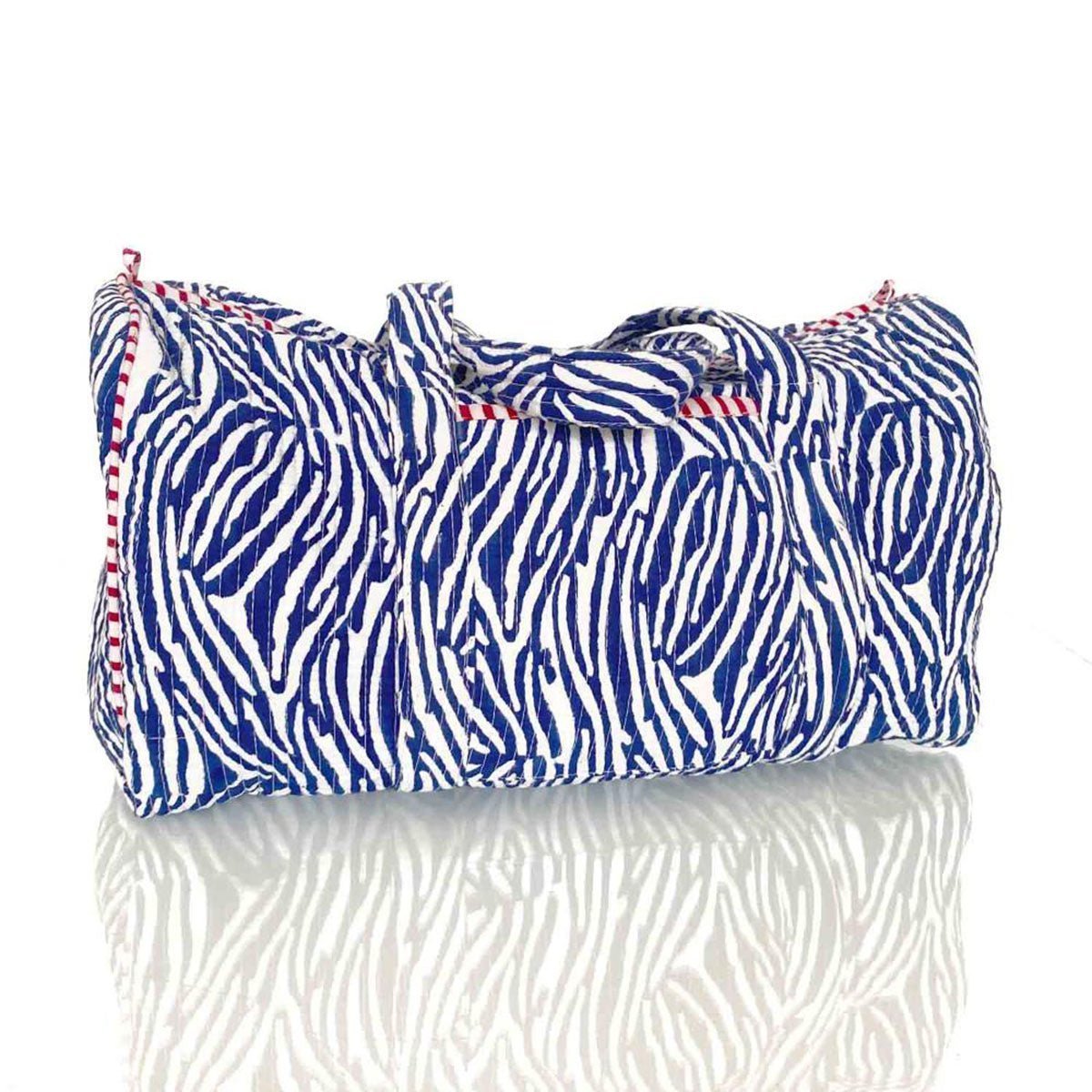 handgemachte Baumwolltasche "blue Zebra"