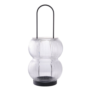 Lucena Laterne- Schwarz, Metall/Glas, 16x16x36 cm