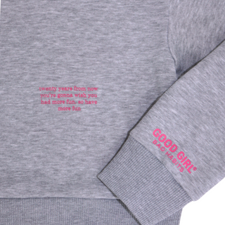 Crop Hoodie "TWENTY YEARS FROM NOW" - White