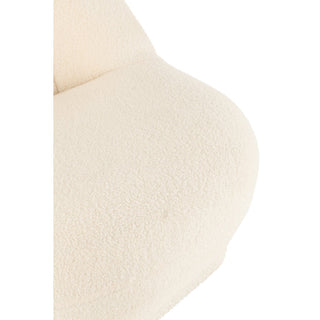 J-Line Zetel Teddy Bouclé – Samt – Weiß