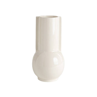 Vase | OPHIRA | ecru Keramik | 15,7 x 30,4 cm