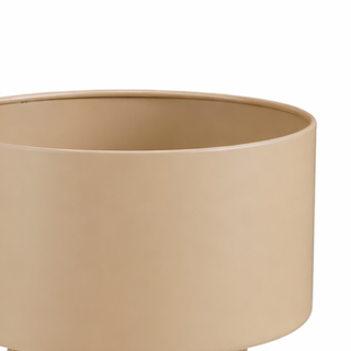 Blumentopf Braun Ø31,5 cm – Moderner Pflanztopf Metall mit Rillenstruktur | Mica Decorations Lux Übertopf groß für Wohnzimmer & Indoor Pflanzen