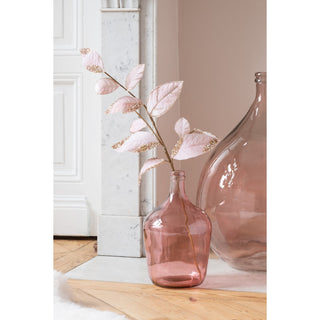 Rosa Glasvase von J-Line – Elegante Vase aus Glas für Blumen & Dekoration, 30 cm
