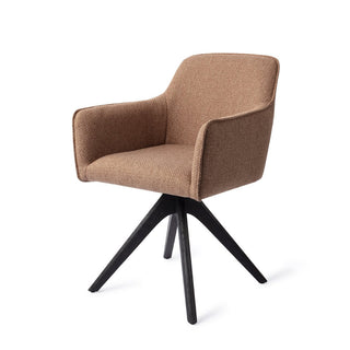 Jesper Home Hofu Esszimmerstuhl mit Eichenholzgestell – moderner Polsterstuhl Grau & Beige