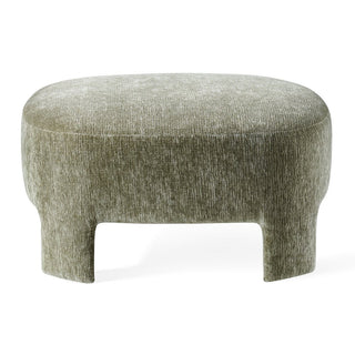 Ottomane Launo 81,5 cm – gepolsterter Hocker in Beige & Serpentine | Jesper Home