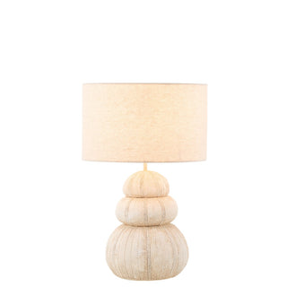 J-Line Tischlampe Beige – Designer Lampe aus Polyresin Ø 30,5 cm