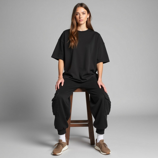 Oversized T-Shirt "OK, BUT FIRST COFFEE"