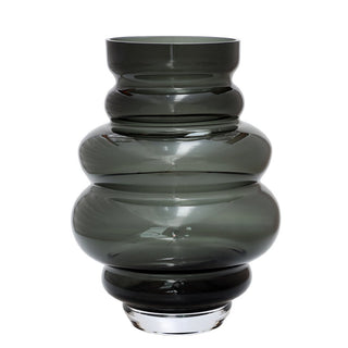 Moderne Glasvase „Maputo“ Grau – Vase The World – Dekovase in 2 Größen