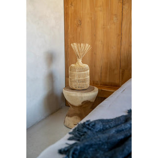 Stehlampe Boho Wiener Geflecht Natur - S