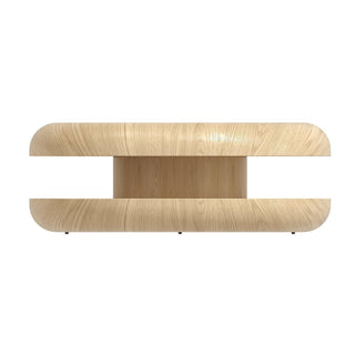 Couchtisch Ø 90 cm drehbar Natur