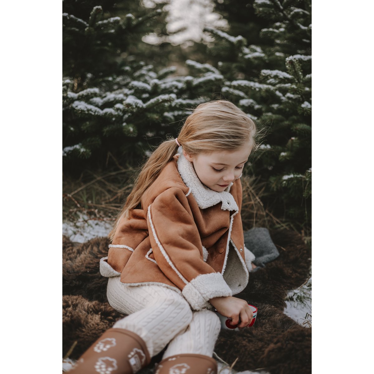 Annie & Charles® children's lambskin jacket