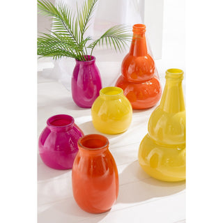 Orange Glasvase von J-Line – Moderne Design Vase aus Glas