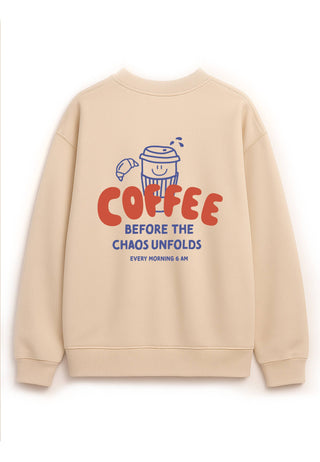 Erwachsenen Sweatshirt beige Coffee