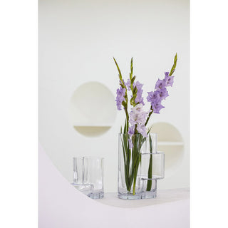 constructivist style modern vase, top design, FUSIO 25 clear glass