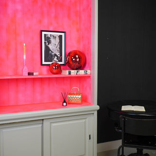 Weihnachtsdekoration - Weihnachtshänger - Discokugel - Schaumstoff - Rot - 25x25x25cm